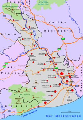 Karte Baix Llobregat