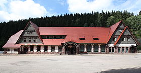 Das Empfangsgebäude des Bahnhofs Oberhof