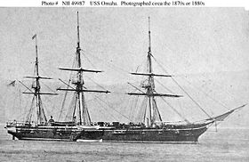 Die USS Omaha zwischen 1870 und 1880