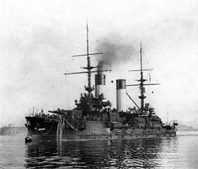 Linienschiff Orjol in Kronstadt 1904
