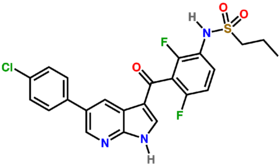 Strukturformel von Vemurafenib