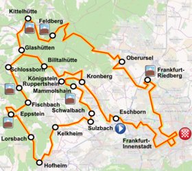 Karte Rund um den Finanzplatz Eschborn-Frankfurt 2010