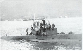 U-12 bei Einlaufen in den Hafen von Pola 1914