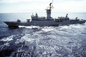 Baleares (F71) bei der Übung Ocean Venture 1981