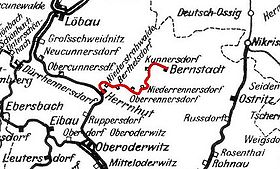Strecke der Schmalspurbahn Herrnhut–Bernstadt