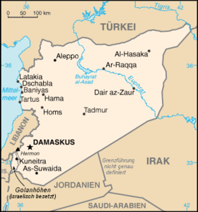 Karte Eparchie Aleppo