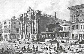Der Prager Nordwestbahnhof im Jahr 1876