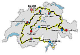 Karte Tour de Suisse 2010