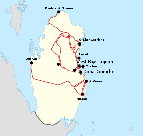 Karte Katar-Rundfahrt 2010