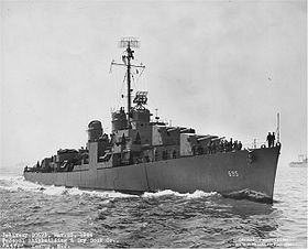 USS Cooper im Hafen von New York, 25. März 1944