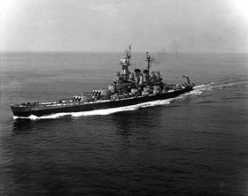 USS North Carolina (BB-55) vor New York City, 3. Juni 1946