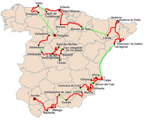Karte Vuelta a España 2010