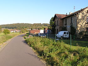 Vulkanradweg am ehemaligen Bahnhof Selters