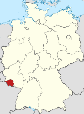 Locator map Saarland in Germany.svg