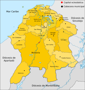 Karte Bistum Montería
