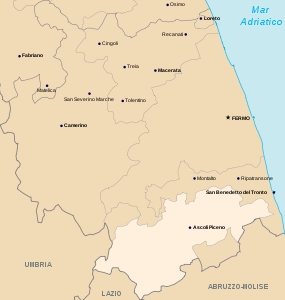 Karte Bistum Ascoli Piceno