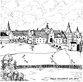 Wasserburg in Honsdorf um 1800