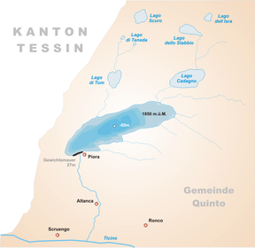 Karte des Lago Ritóm