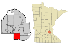 Hennepin County Minnesota Incorporated and Unincorporated areas Eden Prairie Highlighted.svg