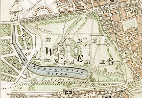 Hyde Park London from 1833 Schmollinger map.jpg