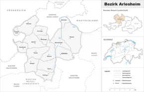 Karte von Bezirk Arlesheim