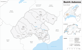Karte von District d'Aubonne