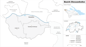 Karte von Bezirk Diessenhofen