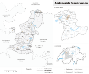 Karte von Amtsbezirk Fraubrunnen
