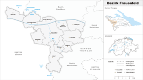 Karte von Bezirk Frauenfeld