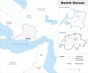 Karte von Bezirk Gersau