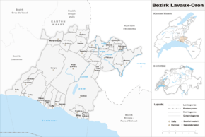 Karte von District de Lavaux-Oron