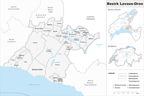 Karte von District de Lavaux-Oron