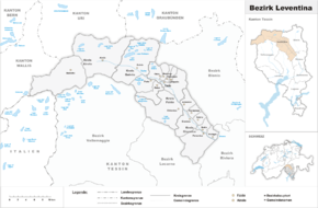 Karte von Distretto di Leventina