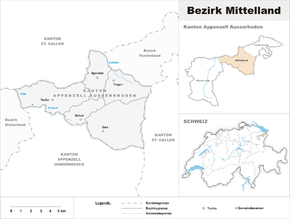 Karte von Bezirk Mittelland