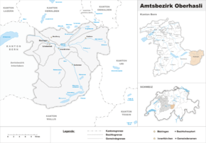 Karte von Amtsbezirk Oberhasli