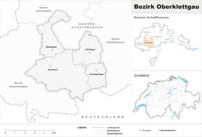 Karte von Bezirk Oberklettgau