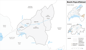 Karte von District du Pays-d'Enhaut