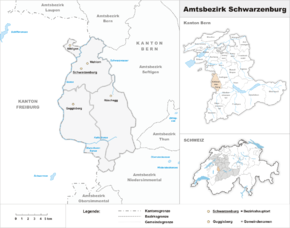 Karte von Amtsbezirk Schwarzenburg