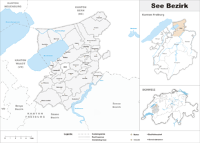 Karte von Bezirk See / District du Lac