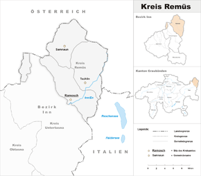 Karte von Remüs (Ramosch)