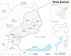 Karte von Sonvico