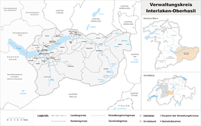 Karte von VerwaltungskreisInterlaken-Oberhasli