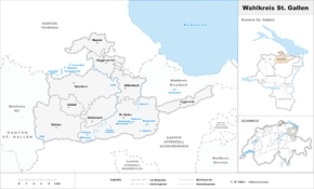 Karte von Wahlkreis St. Gallen