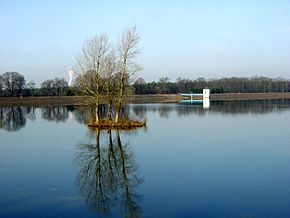 Großer Teich Radeburg, mit Staudamm