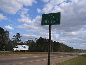 Die Stadtgrenze von Troy