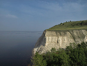 Die Stenka Rasin-Klippe am Wolgograder Stausee
