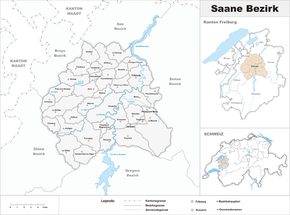 Karte von District de la Sarine