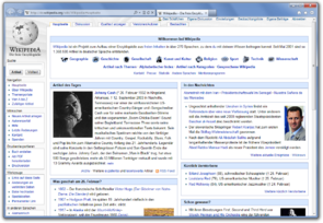 Bildschirmaufnahme des Internet Explorer 9 unter Microsoft Windows 7