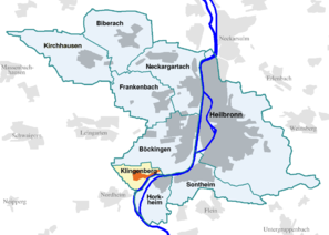 Lage von Klingenberg in Heilbronn