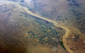 Luftbild von Barstow in der Mojave-Wüste